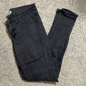 Madewell Black / Grey 8 inch rise Skinny Jeans